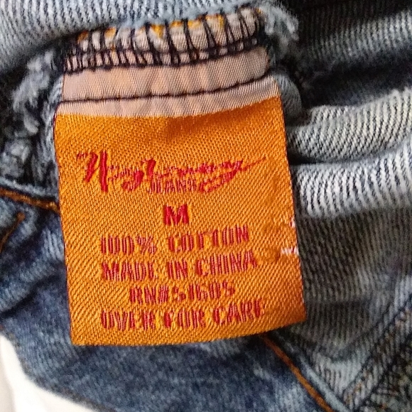 Adjustable Cropped Denim Jacket Jean Coats Size M - Picture 14 of 14